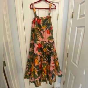 Farm Rio XL Maxi Dress with Beaded Tie GUC